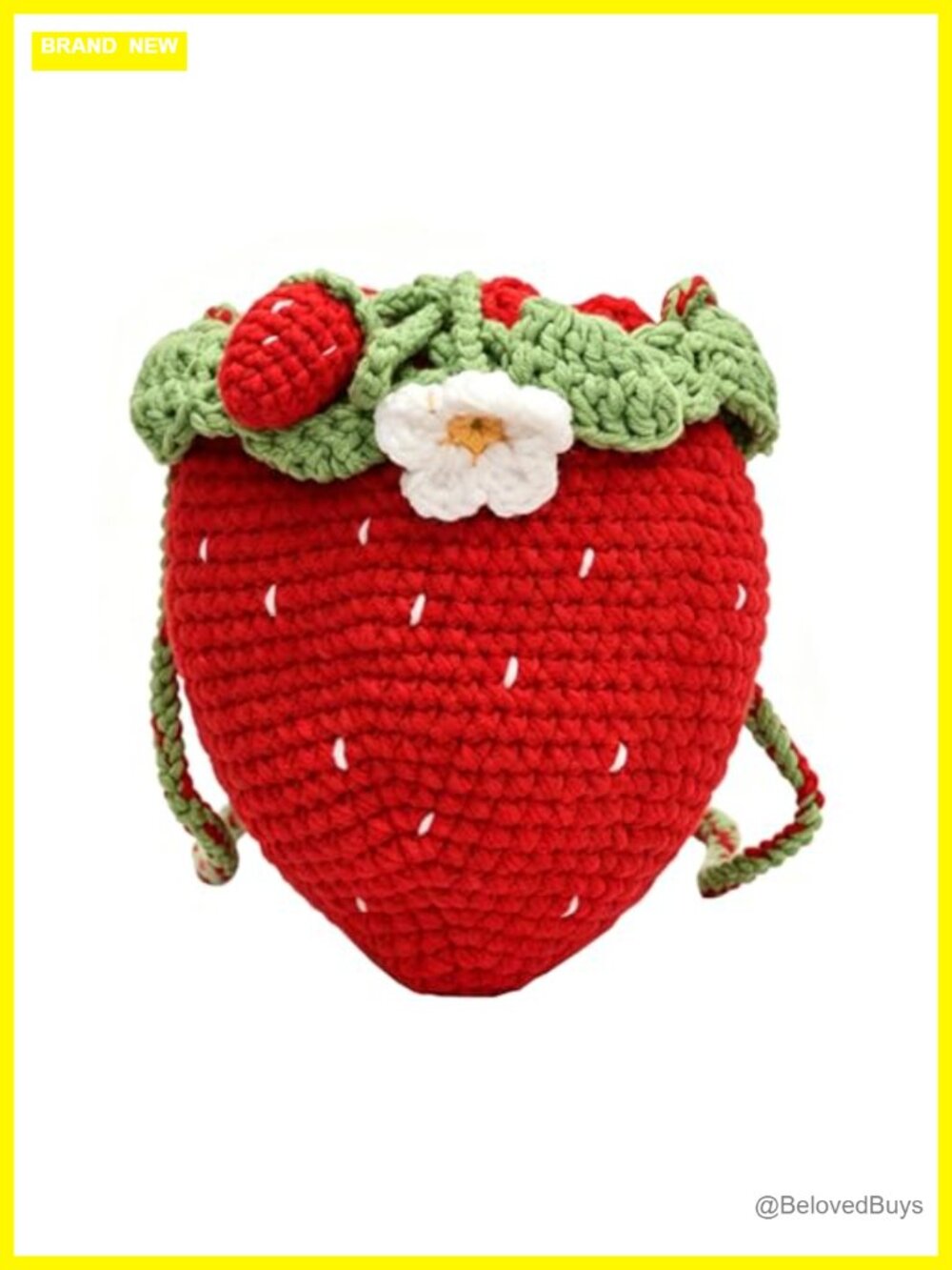 Handmade Strawberry Crochet Crossbody Bag Mini Knit Purse